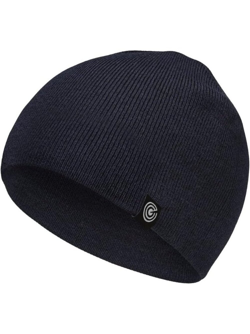 Unisex Black 100% Acrylic Ribbed Soft Knit Warm and Durable Winter Beanie Cap